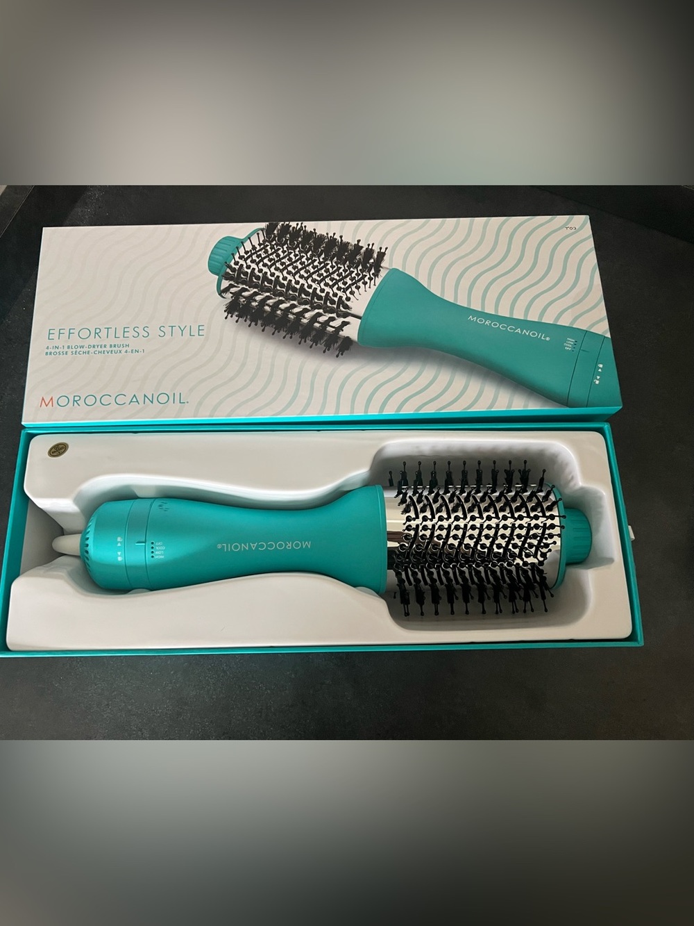 Moroccanoil Teal Round Vented Hot Air Brush